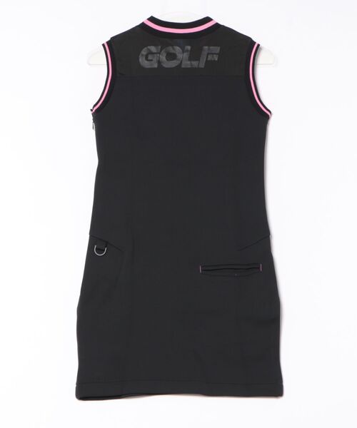 STARTER（スターター）の「/STARTER GOLF/スターター ダンボールニット×メッシュ素材インナーパンツ付きノースリーブワンピースレディース SG-123012（ワンピース・レディース・ホワイト/ネイビー/ブラック・S）」の5枚目の写真