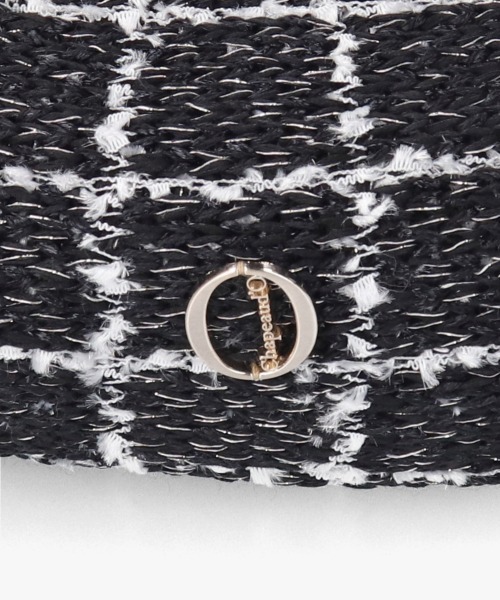 Chapeau d' O(シャポードオー)の「Chapeau d' O TM Check Tweed Beret / シャポードオー(ハンチング/ベレー帽・レディース・ブラック/ブルー/ホワイト・M/57.5cm)」の6枚目の写真