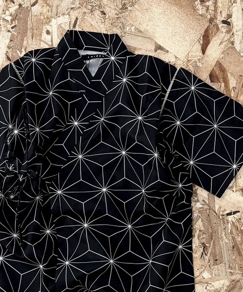 SHISKY（シスキー）の「【ICE FABRIC　接触冷感】　甚平　ジンベイ（浴衣・キッズ・ネイビー/ブラック/グレー系その他2/グレー系その他3/ブルー系その他2/ブラック系その他2/ブラック系その他3/チャコール/ブルー系その他/ブラック系その他/グレー系その他/ブルー系その他3・120/130/140/150/160/110）」の4枚目の写真