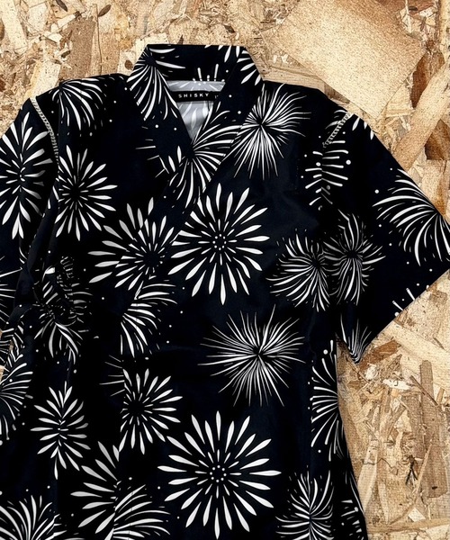 SHISKY（シスキー）の「【ICE FABRIC　接触冷感】　甚平　ジンベイ（浴衣・キッズ・ネイビー/ブラック/グレー系その他2/グレー系その他3/ブルー系その他2/ブラック系その他2/ブラック系その他3/チャコール/ブルー系その他/ブラック系その他/グレー系その他/ブルー系その他3・120/130/140/150/160/110）」の5枚目の写真