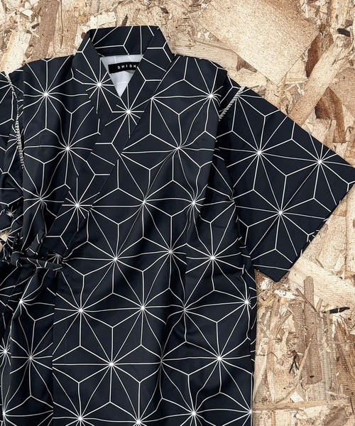 SHISKY（シスキー）の「【ICE FABRIC　接触冷感】　甚平　ジンベイ（浴衣・キッズ・ネイビー/ブラック/グレー系その他2/グレー系その他3/ブルー系その他2/ブラック系その他2/ブラック系その他3/チャコール/ブルー系その他/ブラック系その他/グレー系その他/ブルー系その他3・120/130/140/150/160/110）」の8枚目の写真