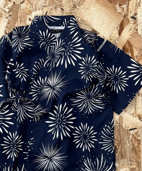 SHISKY（シスキー）の「【ICE FABRIC　接触冷感】　甚平　ジンベイ（浴衣・キッズ・ネイビー/ブラック/グレー系その他2/グレー系その他3/ブルー系その他2/ブラック系その他2/ブラック系その他3/チャコール/ブルー系その他/ブラック系その他/グレー系その他/ブルー系その他3・120/130/140/150/160/110）」の12枚目の写真