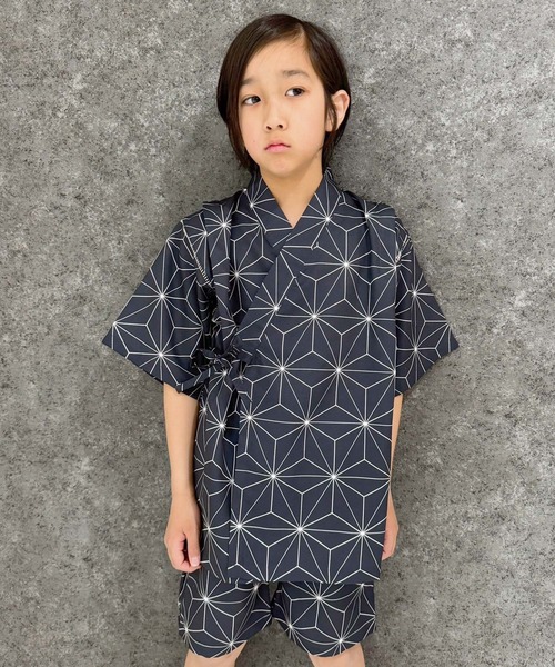 SHISKY（シスキー）の「【ICE FABRIC　接触冷感】　甚平　ジンベイ（浴衣・キッズ・ネイビー/ブラック/グレー系その他2/グレー系その他3/ブルー系その他2/ブラック系その他2/ブラック系その他3/チャコール/ブルー系その他/ブラック系その他/グレー系その他/ブルー系その他3・120/130/140/150/160/110）」の20枚目の写真