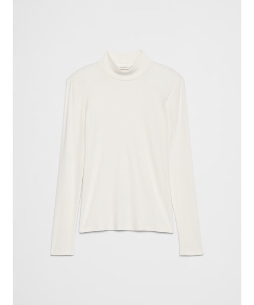 BANANA REPUBLIC FACTORY STORE(バナナリパブリック ファクトリーストア)の「BANANA REPUBLIC FACTORY STORE リブ モックネック トップ(Tシャツ/カットソー・レディース・ホワイト/ブラック×ホワイト/ブラック/ベージュ・XS/S/L/M)」の10枚目の写真