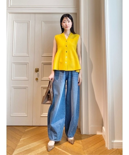 allureville（アルアバイル）の「ペプラムジレ（ベスト・レディース・オフホワイト/ネイビー/イエロー・2）」の22枚目の写真