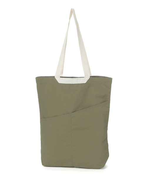 studio CLIP（スタディオクリップ）の「マットナイロントート（トートバッグ・レディース・ライトグレー/アイボリー/カーキ・FREE）」の3枚目の写真