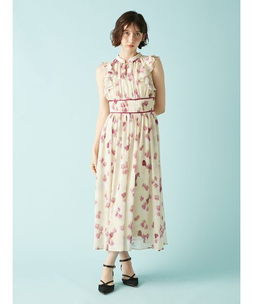 【美品】LILY BROWN×ゴッホ「ひまわり」プリントシャツワンピース 美品】LILY BROWN×ゴッホ「ひまわり」プリントシャツワンピース