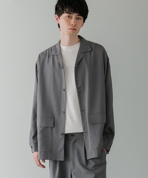 LOWRYS FARM(ローリーズファーム)の「【LFM(U)】TWILLシャツジャケット 587859(シャツ/ブラウス・メンズ・ブラック/グレー/ブラウン・MEDIUM/LARGE)」の2枚目の写真