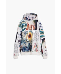 Desigual | ひまわり柄のフード付き アートコラージュフーディー(スウェット)