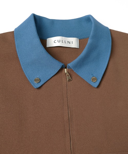 CULLNI（クルニ）の「Big Pocket Zip Up Knit Jacket（ブルゾン・メンズ・グレー/ブラック/ブラウン/ネイビー・2/1/0）」の7枚目の写真