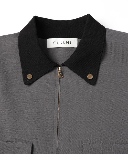 CULLNI（クルニ）の「Big Pocket Zip Up Knit Jacket（ブルゾン・メンズ・グレー/ブラック/ブラウン/ネイビー・2/1/0）」の16枚目の写真