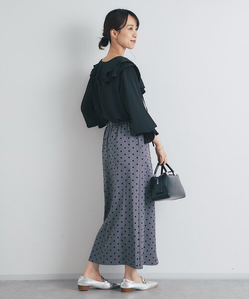 un dix cors(アンディコール)の「《大人フェミニンなムードに◎》フリルプルオーバーブラウス(シャツ/ブラウス・レディース・グリーン/ブラック/アイボリー・FREE)」の19枚目の写真