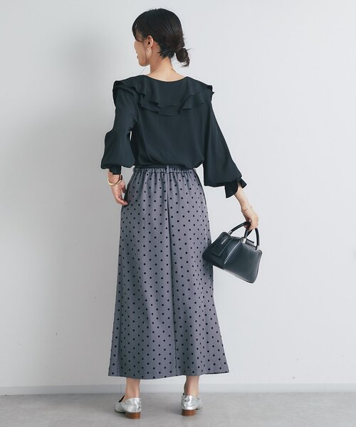 un dix cors(アンディコール)の「《大人フェミニンなムードに◎》フリルプルオーバーブラウス(シャツ/ブラウス・レディース・グリーン/ブラック/アイボリー・FREE)」の18枚目の写真