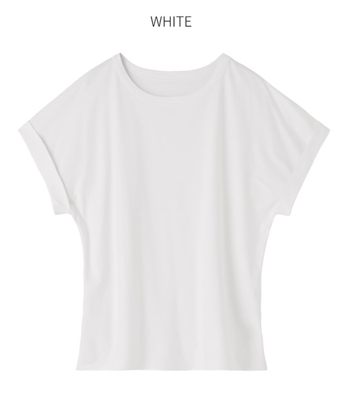STYLE DELI(スタイルデリ)の「【ものづくりJAPAN】DIORAMA 袖口折り返しTシャツ(Tシャツ/カットソー・レディース・ホワイト/ブラック・FREE)」の8枚目の写真