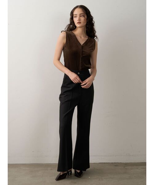 LAGUNAMOON(ラグナムーン)の「セミフレアスリットパンツ(その他パンツ・レディース・ブラック/ベージュ・SMALL/MEDIUM)」の13枚目の写真