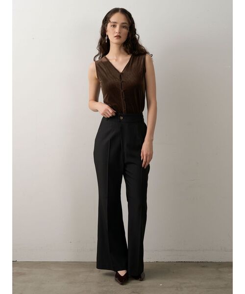 LAGUNAMOON(ラグナムーン)の「セミフレアスリットパンツ(その他パンツ・レディース・ブラック/ベージュ・SMALL/MEDIUM)」の15枚目の写真