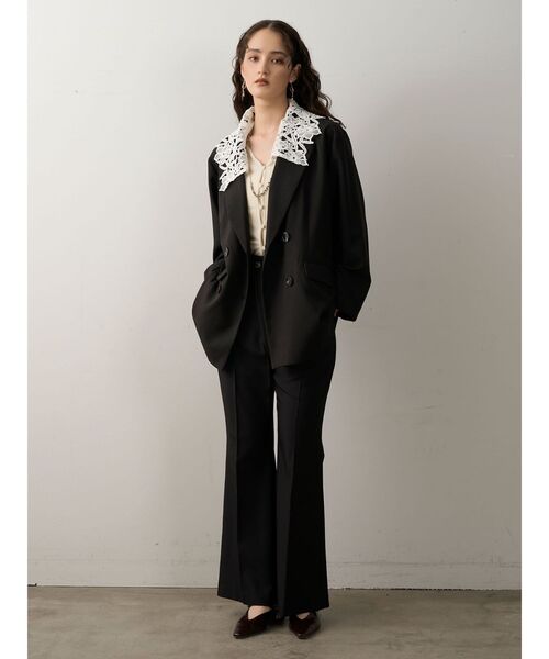 LAGUNAMOON(ラグナムーン)の「セミフレアスリットパンツ(その他パンツ・レディース・ブラック/ベージュ・SMALL/MEDIUM)」の16枚目の写真