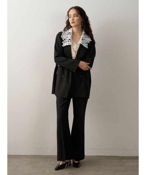 LAGUNAMOON(ラグナムーン)の「セミフレアスリットパンツ(その他パンツ・レディース・ブラック/ベージュ・SMALL/MEDIUM)」の17枚目の写真