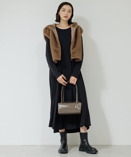 GALLARDAGALANTE（ガリャルダガランテ）の「【3WAY】カットワンピース（ワンピース・レディース・ブラウン/ブラック・FREE）」の9枚目の写真