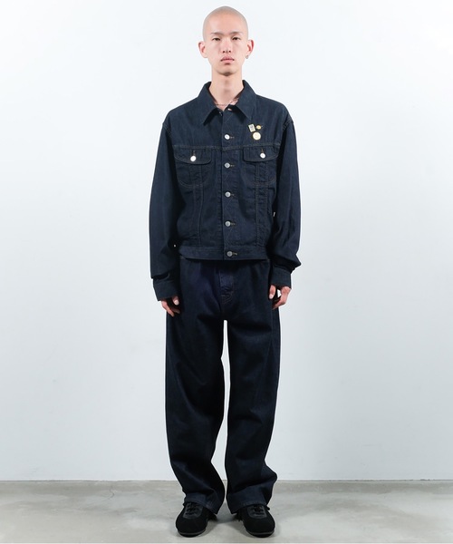 Jieda(ジエダ)の「TWIST DENIM PANTS(デニムパンツ・メンズ・ブラック/インディゴブルー・1/2)」の8枚目の写真