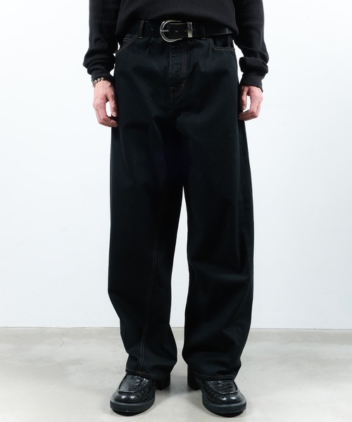 Jieda(ジエダ)の「TWIST DENIM PANTS(デニムパンツ・メンズ・ブラック/インディゴブルー・1/2)」の11枚目の写真