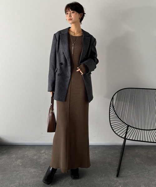 Classical Evon(クラシカルエヴォン)の「【Classical Evon】ヘルシーに大人の肌魅せ。肩開きニットワンピース(ロング丈)(ワンピース・レディース・ブラウン/ブラック・X-LARGE/SMALL/MEDIUM/LARGE)」の22枚目の写真