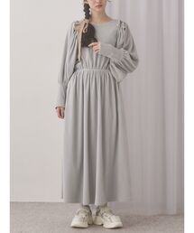 merry jenny | ギャザーギャザーフリースワンピース(ワンピース)