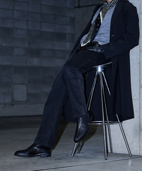 alfredoBANNISTER（アルフレッドバニスター）の「センタージップ レザー ブーツ（ブーツ・メンズ・ブラック・44/45/43/42/41/40）」の2枚目の写真