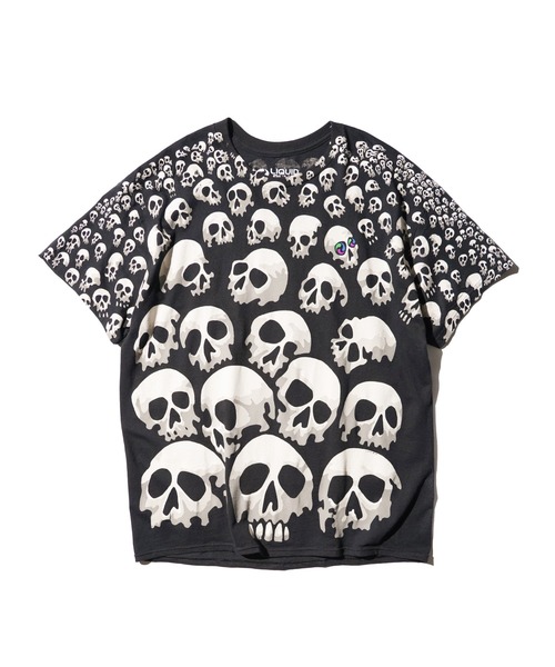 LIQUID BLUE(リキッドブルー)の「LIQUID BLUE / リキッドブルー SON OF SKULLS T-SHIRT サンオブスカル フルグラフィック Tシャツ(Tシャツ/カットソー・メンズ・ブラック・X-LARGE/LARGE)」の2枚目の写真