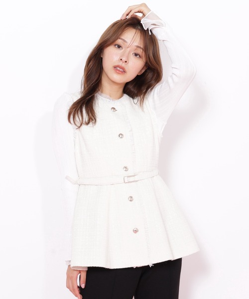 セール】◇ツイードペプラムジレ（ベスト）｜JILL by JILL STUART