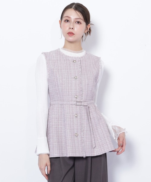 セール】◇ツイードペプラムジレ（ベスト）｜JILL by JILL STUART