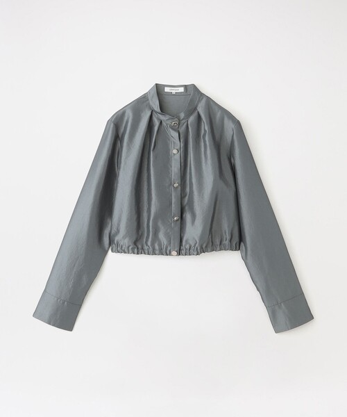 LOVELESS（ラブレス）の「タッククロップドバンドカラーシャツ（シャツ/ブラウス・レディース・シルバー系その他・36/34）」の2枚目の写真