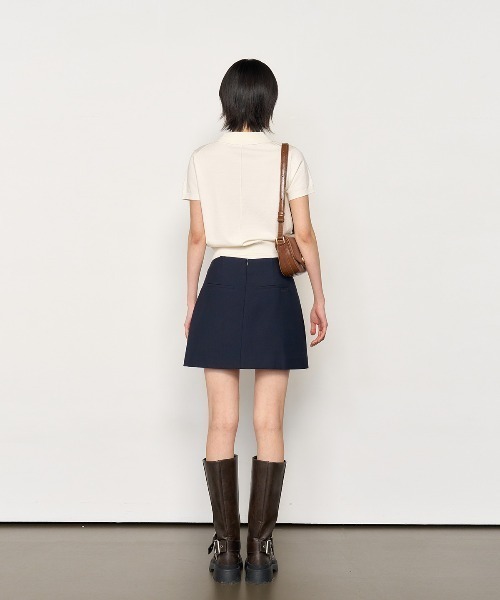 GENERAL IDEA(ジェネラルアイデア)の「GENERAL IDEA/ジェネラルアイディア tencel essential half collar knit ポロニットトップス(ポロシャツ・レディース・アイボリー/ネイビー/ピンク・S/M/L)」の8枚目の写真