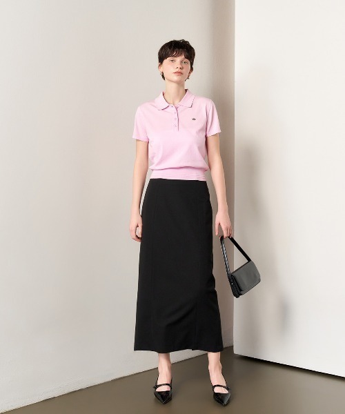 GENERAL IDEA(ジェネラルアイデア)の「GENERAL IDEA/ジェネラルアイディア tencel essential half collar knit ポロニットトップス(ポロシャツ・レディース・アイボリー/ネイビー/ピンク・S/M/L)」の19枚目の写真