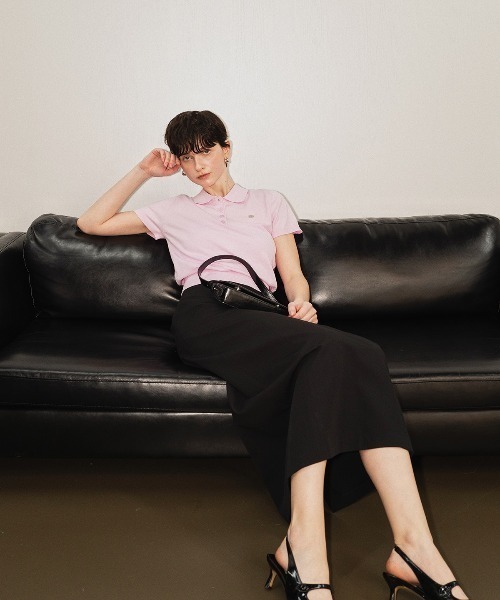 GENERAL IDEA(ジェネラルアイデア)の「GENERAL IDEA/ジェネラルアイディア tencel essential half collar knit ポロニットトップス(ポロシャツ・レディース・アイボリー/ネイビー/ピンク・S/M/L)」の18枚目の写真