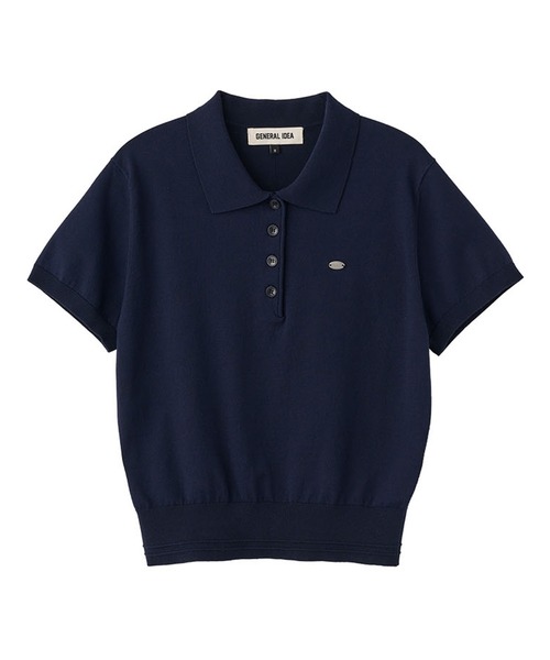 GENERAL IDEA(ジェネラルアイデア)の「GENERAL IDEA/ジェネラルアイディア tencel essential half collar knit ポロニットトップス(ポロシャツ・レディース・アイボリー/ネイビー/ピンク・S/M/L)」の9枚目の写真