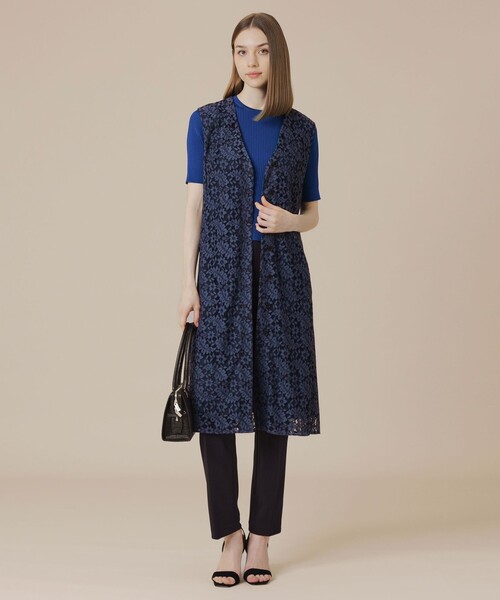 MACKINTOSH LONDON（マッキントッシュ ロンドン）の「ボタニカルレースジャンパースカート（ジャンパースカート・レディース・ブラック/ネイビー・38/40）」の4枚目の写真
