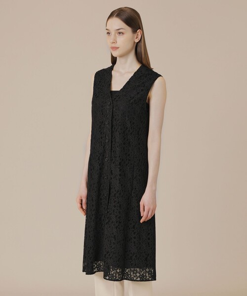 MACKINTOSH LONDON（マッキントッシュ ロンドン）の「ボタニカルレースジャンパースカート（ジャンパースカート・レディース・ブラック/ネイビー・38/40）」の6枚目の写真