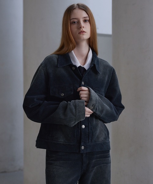 セール】【CLEL】Antique Design Corduroy Shirt Jacket