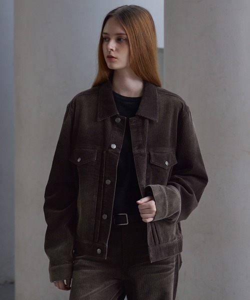ジャケット・アウター CLEL AntiqueDesign Corduroy Shirt Jacket セール】【CLEL】Antique Design Corduroy Shirt Jacket