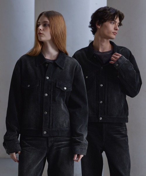 【CLEL】アンティークデザイン コーデュロイシャツジャケットセットアップ セール】【CLEL】Antique Design Corduroy Shirt Jacket