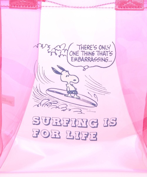 PEANUTS（ピーナッツ）の「【PEANUTS】サーフクリアトート（トートバッグ・レディース・ピンク/ブルー・0）」の5枚目の写真