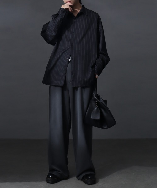 welise（ウェライズ）の「【welise/ウェライズ】ヴィンテージ裏毛 ディメンションカッティング ワイドバギースウェットパンツ（スウェットパンツ・メンズ・チャコールグレー/ブラック/ブラウン・S/M/L）」の9枚目の写真