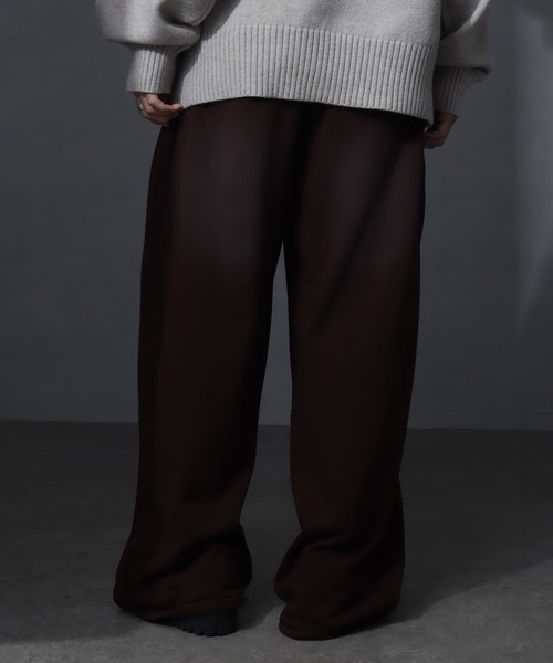 welise（ウェライズ）の「【welise/ウェライズ】ヴィンテージ裏毛 ディメンションカッティング ワイドバギースウェットパンツ（スウェットパンツ・メンズ・チャコールグレー/ブラック/ブラウン・S/M/L）」の10枚目の写真