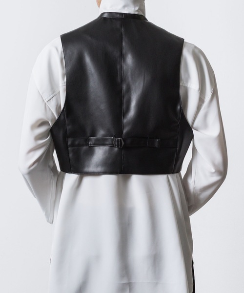 ato（アトウ）の「SYNTHETIC LEATHER VEST（ベスト・メンズ・ブラック・46/48）」の21枚目の写真