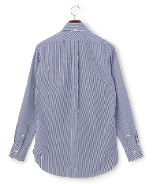 J.PRESS(ジェイプレス)の「【PREMIUM PLEATS / 形態安定】ギンガムチェック ドレスシャツ / B.D.(ビジネスシャツ・メンズ・ネイビー系3・首回り42cm-裄丈86cm/首回り41cm-裄丈85cm/首回り40cm-裄丈85cm/首回り39cm-裄丈84cm/首回り37cm-裄丈82cm/首回り38cm-裄丈84cm/首回り43cm-裄丈86cm)」の3枚目の写真