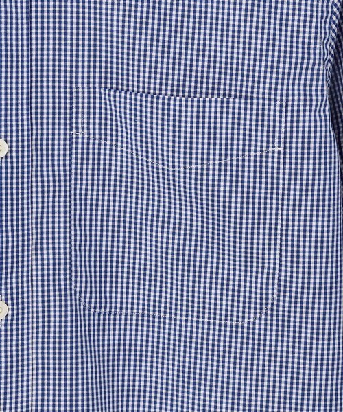 J.PRESS(ジェイプレス)の「【PREMIUM PLEATS / 形態安定】ギンガムチェック ドレスシャツ / B.D.(ビジネスシャツ・メンズ・ネイビー系3・首回り42cm-裄丈86cm/首回り41cm-裄丈85cm/首回り40cm-裄丈85cm/首回り39cm-裄丈84cm/首回り37cm-裄丈82cm/首回り38cm-裄丈84cm/首回り43cm-裄丈86cm)」の5枚目の写真