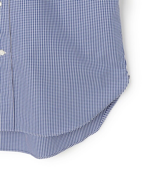 J.PRESS(ジェイプレス)の「【PREMIUM PLEATS / 形態安定】ギンガムチェック ドレスシャツ / B.D.(ビジネスシャツ・メンズ・ネイビー系3・首回り42cm-裄丈86cm/首回り41cm-裄丈85cm/首回り40cm-裄丈85cm/首回り39cm-裄丈84cm/首回り37cm-裄丈82cm/首回り38cm-裄丈84cm/首回り43cm-裄丈86cm)」の7枚目の写真