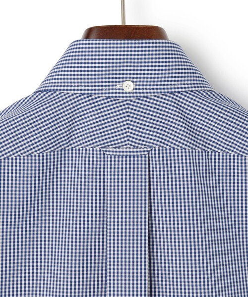 J.PRESS(ジェイプレス)の「【PREMIUM PLEATS / 形態安定】ギンガムチェック ドレスシャツ / B.D.(ビジネスシャツ・メンズ・ネイビー系3・首回り42cm-裄丈86cm/首回り41cm-裄丈85cm/首回り40cm-裄丈85cm/首回り39cm-裄丈84cm/首回り37cm-裄丈82cm/首回り38cm-裄丈84cm/首回り43cm-裄丈86cm)」の8枚目の写真