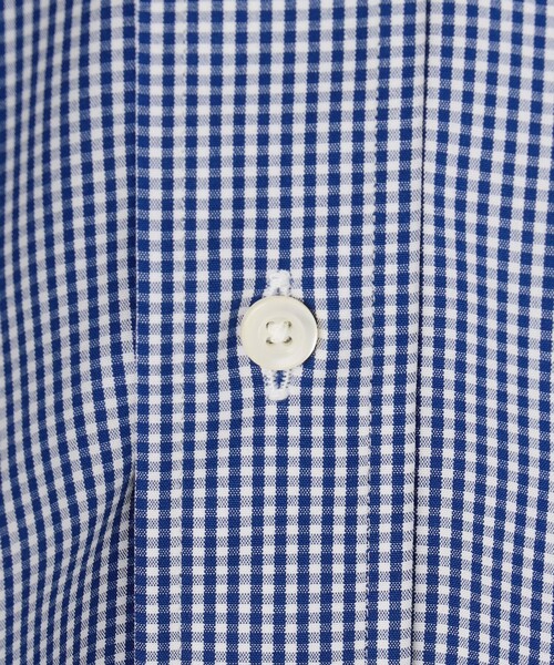 J.PRESS(ジェイプレス)の「【PREMIUM PLEATS / 形態安定】ギンガムチェック ドレスシャツ / B.D.(ビジネスシャツ・メンズ・ネイビー系3・首回り42cm-裄丈86cm/首回り41cm-裄丈85cm/首回り40cm-裄丈85cm/首回り39cm-裄丈84cm/首回り37cm-裄丈82cm/首回り38cm-裄丈84cm/首回り43cm-裄丈86cm)」の9枚目の写真